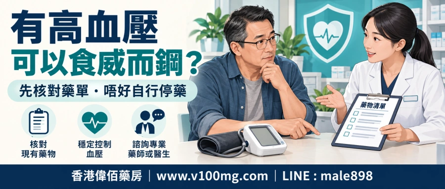 有高血壓可唔可以食威而鋼？降血壓藥、心臟藥同用藥禁忌一次睇清